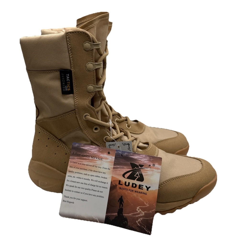 New Ludey Special Tactical Desert Combat Outdoor Hiking Boots Mens 10.5 Tactics
